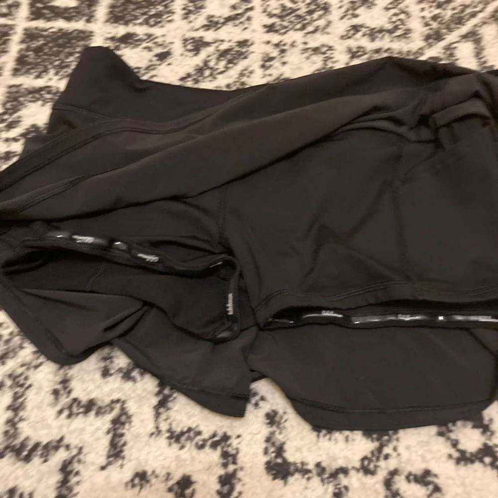 Lululemon Pace Rival Skirt Skort Sz 10 Black Pickleball Tennis Golf Hiking EUC - Picture 8 of 13
